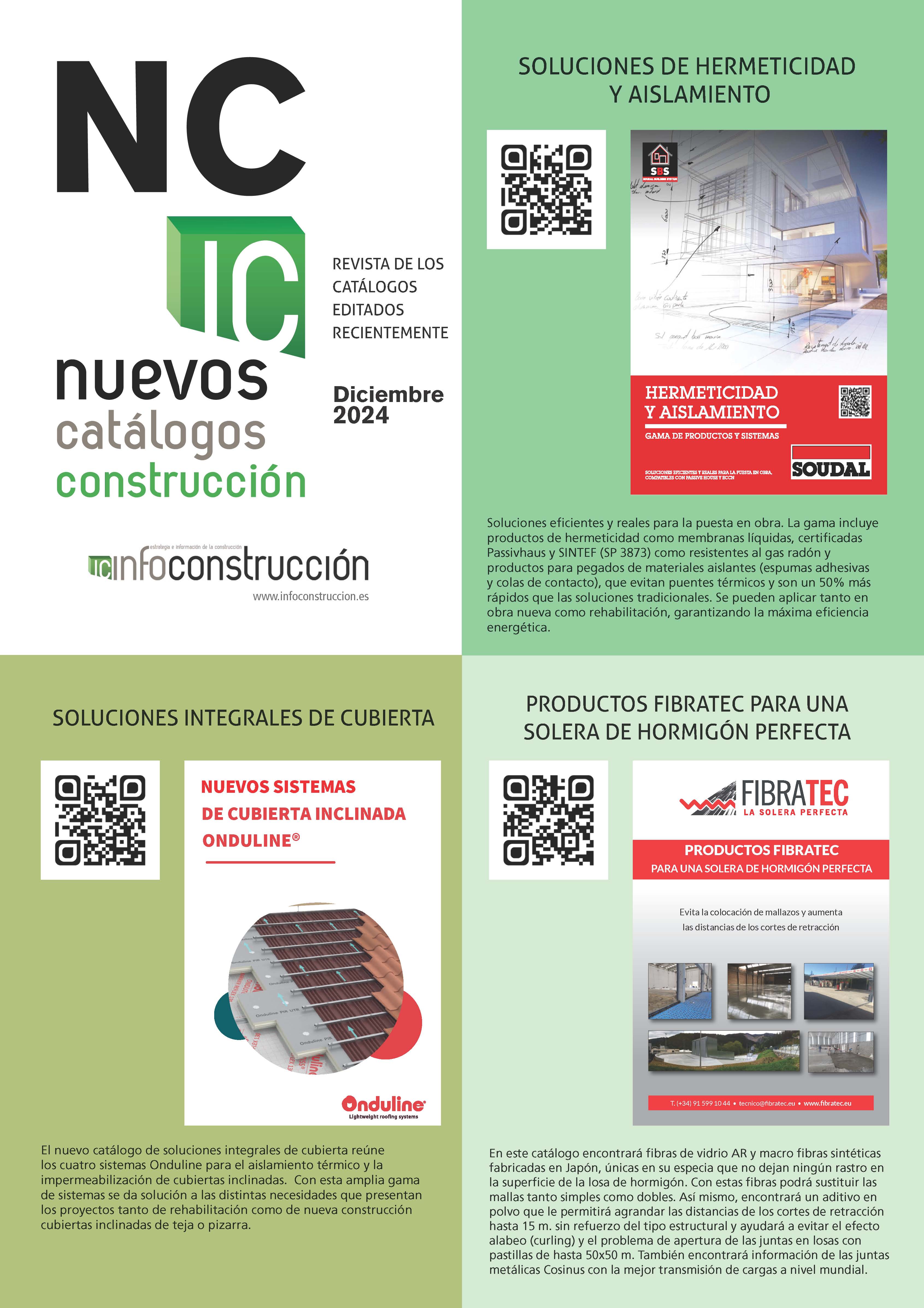 Nuevos Catálogos de Construcción NCIC - diembre 2024