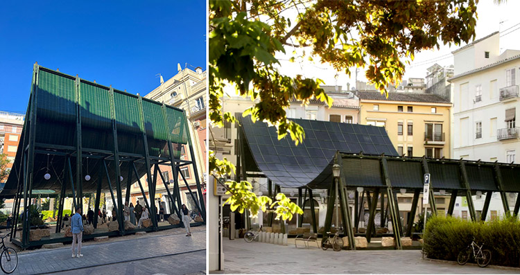 Cerca de 400 m² de persianas alicantinas para el pabellón del TAC Festival de Valencia