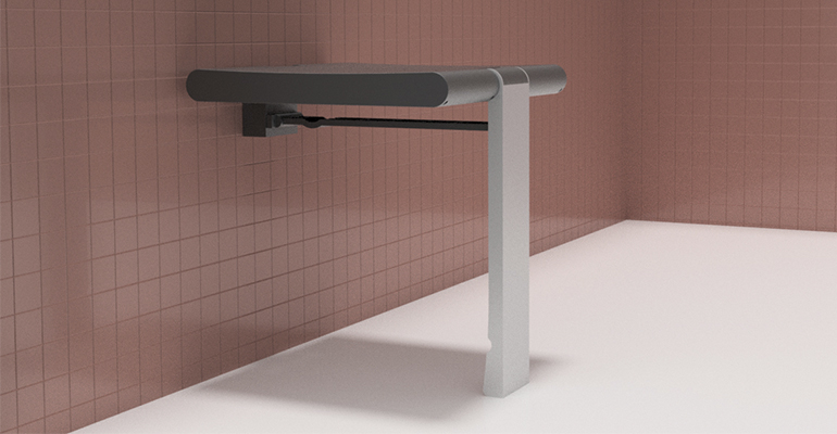 Asiento ducha mural abatible 4
