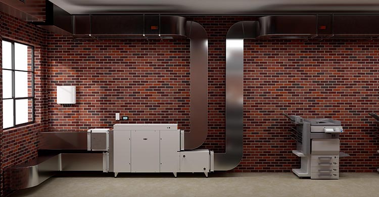 Unidad de ventilación compacta para oficinas, pequeño comercio o espacios educativos o sanitarios