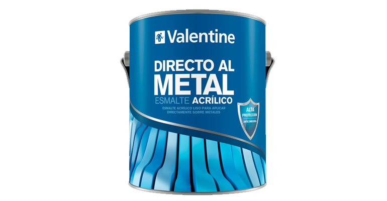 Esmalte acrílico al agua para aplicación directa sobre metal