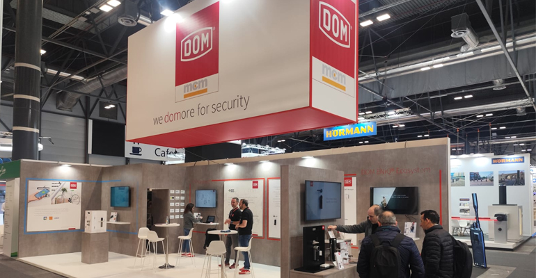 DOM-MCM refuerza su presencia en Sicur 2026 con dos stands especializados en control de accesos y cerrajería mecánica