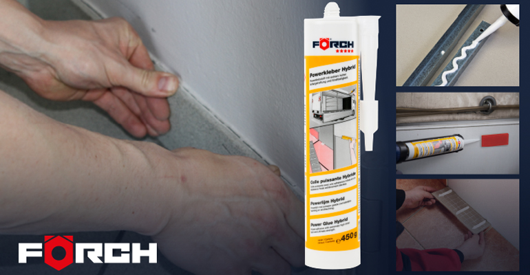 Adhesivo de montaje híbrido extrafuerte para fijación en obra