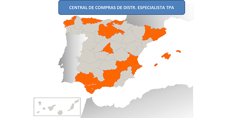 Distribución de almacenes de TPA