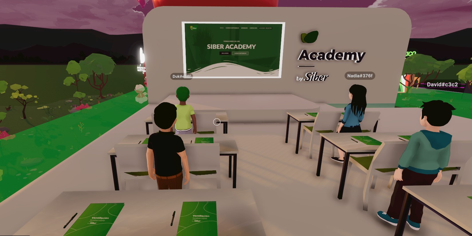 Formaciones en el metaverso de Siber Academy