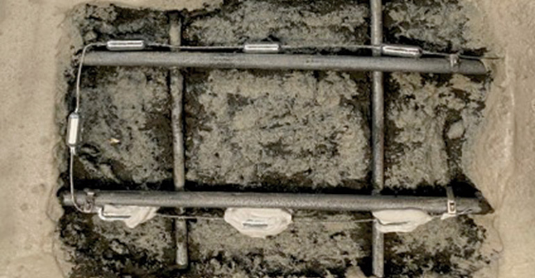 Protección catódica del hierro en el hormigón armado