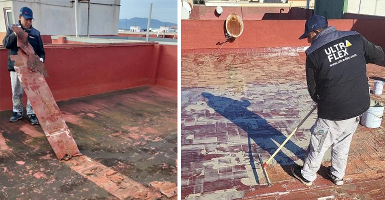 Rehabilitación de cubiertas con baldosín catalán: solución técnica con UltraPrime REG y Ultraflex