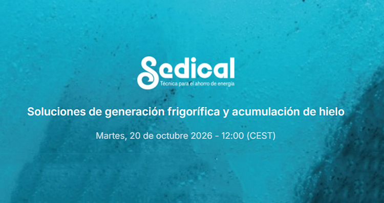 Cómo almacenar energía en forma de hielo en el webinar de Sedical
