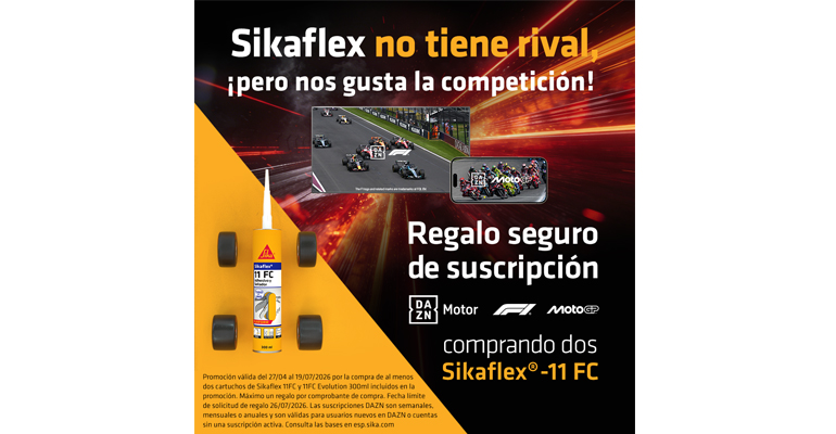 Sika impulsa Sikaflex-11 FC Purform con una campaña vinculada al motor y DAZN