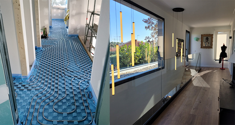 Suelo refrigerante paneles hormigon