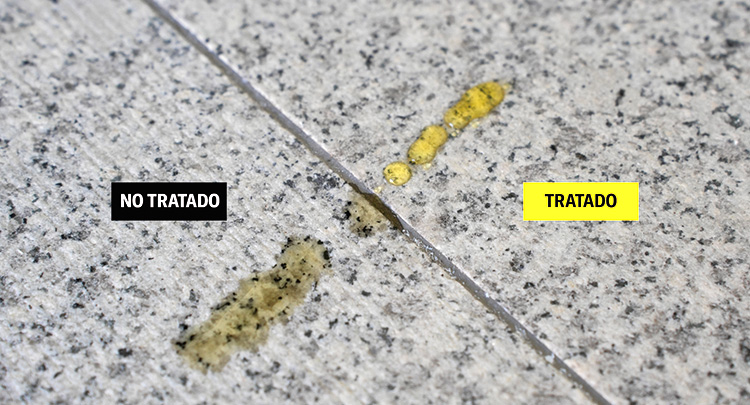 Protección antimanchas de pavimento de granito