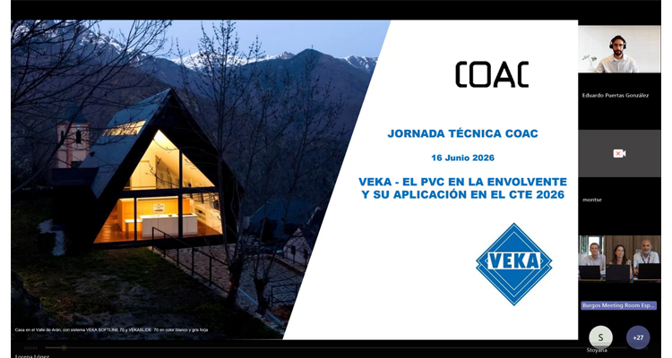 Veka analiza el papel del PVC en la envolvente de los edificios en un webinar del COAC