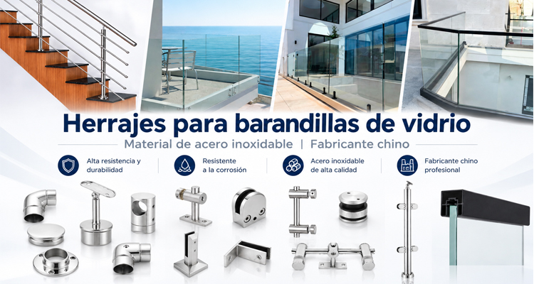 Herrajes barandillas vidrio - Infoconstruccion